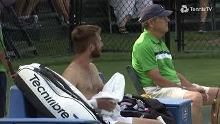 Corentin Moutet shirtless in Newport [upl. by Dent]