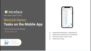 Bitrix24 Demo Tasks on the Mobile App [upl. by Yrag]