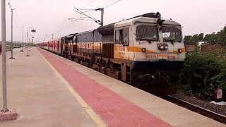 Indore Intercity with Diesel  12416 New DelhiIndore Intercity SF Express skipping Dakaniya Talav [upl. by Kurtis]