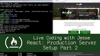 React Production Server Setup Part 2  Live Coding with Jesse [upl. by Sineray]