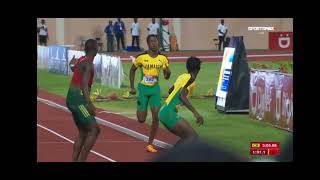 Jamaica won the Boys U20 4400m relays at Carifta 2024 [upl. by Eylatan]