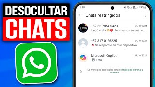 Cómo Desactivar los CHATS RESTRINGIDOS de WhatsApp 2024 [upl. by Remoh]