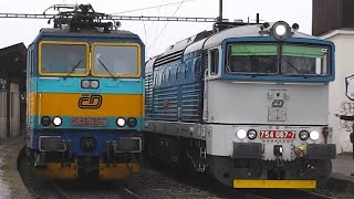 Vlaky Brno hlavní nádraží  7112014  Trains at Brno Main Station [upl. by Schatz]