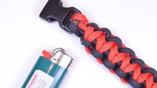 How to Finish a Paracord Survival Bracelet with a Lighter and Pliers [upl. by Biancha]