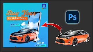 Car Poster Design  Photoshop Tutorial [upl. by Burnett]