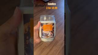 Cozy scented candles for Fall on Sale at michaels fallseason candles spookyfinds [upl. by Winslow]