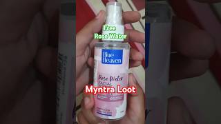 Blue heaven Rose water Toner myntra free productreview unboxing sale freeshopping toner rose [upl. by Ahsetel]