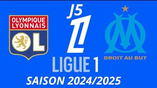 Olympique lyonnais vs Olympique de Marseille 5ème journée de ligue 1 [upl. by Ecinahc]