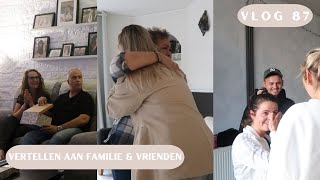 FAMILIE EN VRIENDEN VERTELLEN DAT IK ZWANGER BEN  vlog87 [upl. by Iggie309]