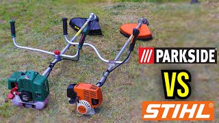 Parkside Kosa spalinowa PBS 2 D4 Vs STIHL FS 87 [upl. by Acirretal]