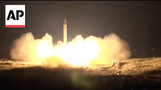 Video released by Iranian Revolutionary Guard said to show missiles launched [upl. by Reuben216]