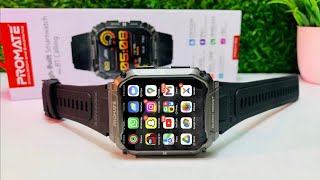 Promate Xwatch S19 Smartwatch Review 🔥 195 BIGGEST DISPLAY  CALLING FEATURES Best Smart Watch [upl. by Eissahc]