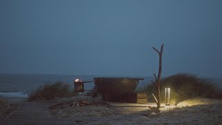 Naturgeräusche zum Einschlafen  GrillenZirpen Wind und leises Gewitter [upl. by Eneryc]