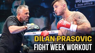 Lawrence Okolie Challenger Dilan Prasovic • FIGHT WEEK WORKOUT • Joshua vs Usyk [upl. by Ailat]