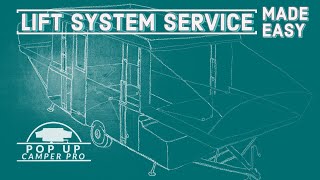 DIY Lift System Service On A Pop Up Camper [upl. by Zelten]