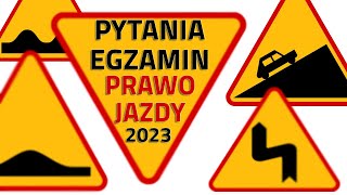 🔺Pytania z egzaminu na prawo jazdy 🔻2023 🔺Znaki ostrzegawcze🔻 [upl. by Malliw]