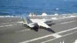 F14 Carrier Trap Landing  Persian Gulf OEF USS JFK CV67 [upl. by Gilburt307]