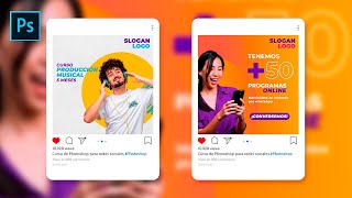 Curso de PHOTOSHOP para REDES SOCIALES  Plantilla editable [upl. by Umont]