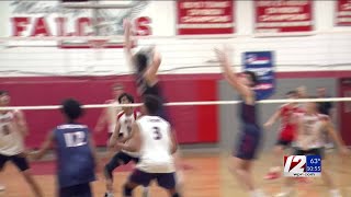 Cranston West knocks off defending champion Lincoln in Div II boys volleyball semifinals [upl. by Annahsal]