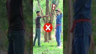 pistol defence with fighter self defense techniques 😱shortvideo karate gun martialarts defence [upl. by Rudolph329]