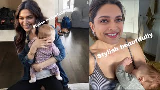 Deepika Padukone at home breast feeding her daughter and spending quality time with baby [upl. by Elamef]