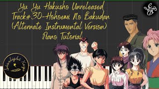 Yu Yu Hakusho Unreleased Track30Hohoemi No Bakudan Alternate Instrumental Version Piano Tutorial [upl. by Ellynn]