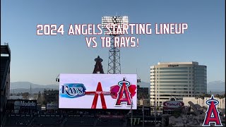 2024 ANGELS STARTING LINEUP vs TB RAYS  2024 NEW GRAPHICS  April 8 2024 [upl. by Arvell]