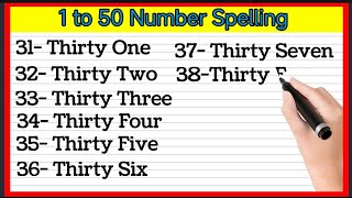 One to Fifty spelling in english  Numbers spelling 150  Learn numbers 1 to 50 in words  Count 50 [upl. by Zantos]