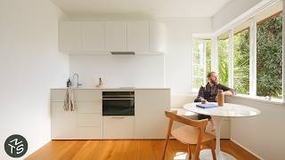 NEVER TOO SMALL Calm Bright Minimalist Apartment Brisbane 35sqm375sqft [upl. by Neliac]