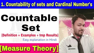 CountableSetInHindi  Countable Set and Uncountable Set  Measure Theory [upl. by Marylee]