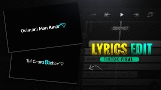 quotViral TikTok Lyrics Text Animation  Alight Motion Trending Effect 2024 [upl. by Elbag745]