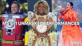 MASKED SINGER S11 UNMASKED PERFORMANCES [upl. by Gargan]