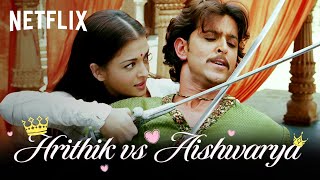 Hrithik Roshan vs Aishwarya Rai Bachchan  Jodhaa Akbar  Netflix India [upl. by Ilyak]