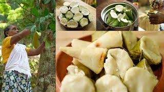 Sweet Rice Dumplings Stuffed in Jackfruit Leaves  Chakka Plavila Ada [upl. by Alial766]