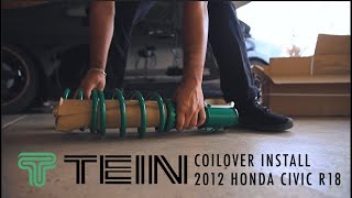 2012 Honda Civic R18 Tein Street Advance Z Coilover Install [upl. by Heinrick]