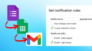 EMAIL NOTIFICATIONS for EVERY GOOGLE FORM Submission Using GOOGLE SHEETS [upl. by Enihpesoj]