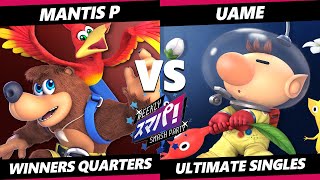 Sumapa 90  Mantis P Banjo Kazooie Vs Uame Olimar Smash Ultimate  SSBU [upl. by Bouchier]