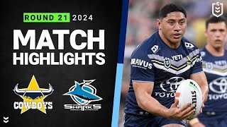 NRL 2024  Cowboys v Sharks  Match Highlights [upl. by Arekahs]