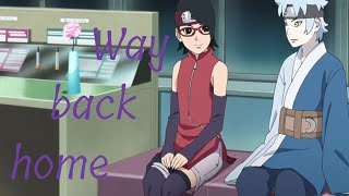 MitsuSara ⟨AMV⟩  Way back home mitsusara sarada mitsuki [upl. by Partan]