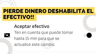 Pierde dinero en Uber Deshabilita los pagos en efectivo [upl. by Htezzil]