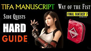 Final Fantasy 7 Remake All Side Quests HARD Tifa Manuscripts Way of the Fist [upl. by Vacla]