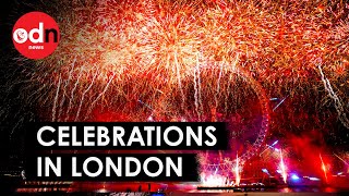 London Celebrates New Year With Huge Fireworks Show at London Eye [upl. by Grindlay520]