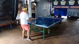 Latihan tenis meja untuk veteran divisi 10 Jabodetabek antara Coach Hartoyo dan Mr Chaerudin SKPC 1 [upl. by Papagena]