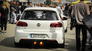 Golf 6 R shooting flames EXTREME LOUD [upl. by Nerat]