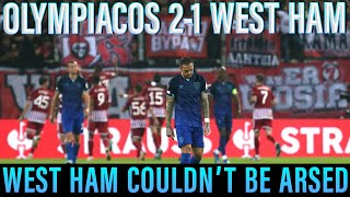 Outplayed amp Outthought  Hammers produce lazy and limp performance  Olympiacos 2 West Ham 1 [upl. by Lavoie136]