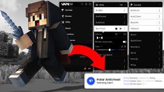 AUTOBLOCKING on Polar Anticheat with VAPE V4 Lag Blockhit [upl. by Ateloj]