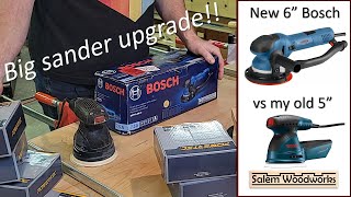 Big sander upgrade Bosch 6 inch vs 5 inch random orbit sander [upl. by Ford]