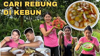 PANEN REBUNG DAN BUAHBUAHAN DIKEBUN DAN BIKIN ASINAN BUAH YANG SEGAR [upl. by Anawak]