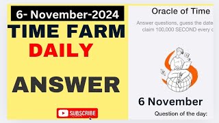 When did the Chainlink staking mechanism first go live  Time Farm Answers 6 November 2024 [upl. by Rotow]