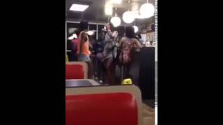 Chicks fight in waffle house in Fairfield Alabama [upl. by Aidnic406]